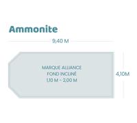 Bâche à bulles pour piscine Alliance - Ammonite - Sol+Guard transparente 500 microns bordée 4 côtés