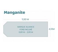 Bâche à bulles pour piscine Alliance - Manganite - Sol+Guard transparente 500 microns bordée 4 côtés