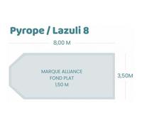 Bâche à bulles pour piscine Alliance - Pyrope / Lazuli 8 - Sol+Guard transparente 500 microns bordée 4 côtés
