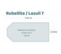 Bâche à bulles pour piscine Alliance - Rubellite / Lazuli 7 - Geobubble bleu 500 microns bordée 4 cotés