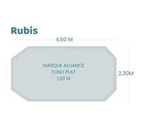 Bâche à bulles pour piscine Alliance - Rubis - Sol+Guard transparente 500 microns bordée 4 côtés