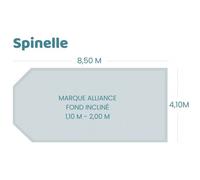 Bâche à bulles pour piscine Alliance - Spinelle - Geobubble bleu 500 microns bordée 4 cotés
