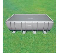 Bâche à bulles renforcée pour piscine tubulaire rectangulaire, 5,49 x 2,74 m, épaisseur 270 microns, gris