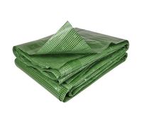 Bâche armée verte 4 x 6 m 160 g/m² découpable, bâche polyéthylène renforcée indéchirable modulable anti-UV, étanche - sans œillets