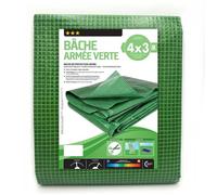 Bâche armée Verte 160g/m2 découpable - 3 x 4 - Vert