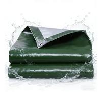 Bâche avec Œillets 250 x 370 cm Résistance Anti-UV Couverture Impermeable Exterieu avec Coins Renforcés et Œillets pour Jardin, Voitures, Piscines, Bateaux, Camping, Armée Verte