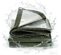 Bâche Bâches en Polyéthylène Tissé Enduit 2 Faces 210x260cm Armée Verte | Polyéthylène, Bâche Anti Uv Imperméable, Anti-Uv, Résistante À La Déchirure Pour Jardin, Poulailler, Bois, Piscine