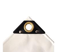Bâche de protection, bâche PVC 650 g/m², 3 x 4m (12m²), bâche étanche, blanche