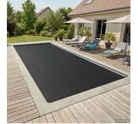 vidaXL Couverture de piscine solaire 800 x 400 cm, 110 μm, carrée, en PE, noire