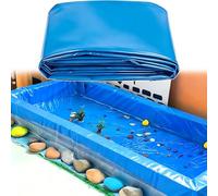 Bâche De Bassin Bleue Renforcée, 3X4M, 5X6M, 7X8M, 8X10M, 10X12M, Film D'étanchéité Pour Bassin Extérieur, Membrane Résistante À L'humidité, Bâche Imperméable Pour Jeux D'eau Pour Enfants(4x8m)