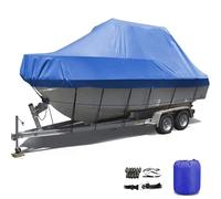 Bache de Bateau Housses pour Bateaux 420D Remorque Impermeable RéSistant Aux UV Housse de Console Bateau Housse de Bateau Bache de Protection pour Bateaux V-Hull(Color:Blue,Size:20to22FT: 700x254cm)