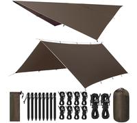 Bâche de camping - 3 x 5 m - Polyester 210T - Ultraléger et imperméable - Tente, hamac, pique-nique