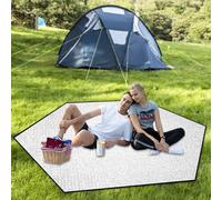 Bâche De Camping Étanche Portable, Tapis De Plage De Pique-Nique Multifonctionnel, Empreinte Hexagonale, Coussinet Résistant À L'humidité