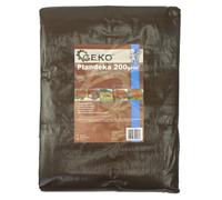 Bâche de couverture BSD - Bâche de couverture étanche, bâche tissée, bâche de protection - Extra épaisse - Poids lourd - Marron - 200g/m ? - 10x10m