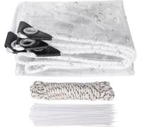Bâche de couverture en PVC transparent - Imperméable - Avec œillets - Résistant aux intempéries - Pour meubles de jardin ou véranda - 400x550cm