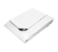 Bâche de couverture étanche protection en PE avec oeillets 8x12 m 260g/m² blanc