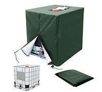 Bâche de Cuves de 1000 Litres, Bache de Réservoir D'eau Robuste et Durable, Tissu Oxford 420D Très Résistant, Anti-poussière Anti-UV Anti-Pluie(116 x 100 x 120 cm) (Vert)