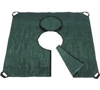 Bâche de jardin Benzoa® pour collecter les déchets de jardinage – 145 x 145 cm, en polyéthylène, avec des poignées robustes en polypropylène, fermeture à velcro et fermeture éclair, 280 g