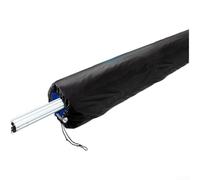 Bâche de piscine Oxford argentée 490 x 96 cm, imperméable, résistante aux UV (noir, 730 x 76 cm) | Tissu enduit d'argent 190T, joint imperméable, blocage UV, s'adapte aux piscines de 490 x 96 cm, garde l'eau propre