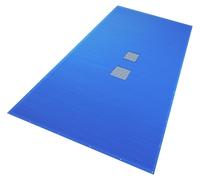 Bâche de piscine rectangulaire 9 x 4 m - PE 160 g/m² - Filet de drainage - Bleu-gris