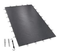 Bâche de Piscine rectangulaire en PVC Anthracite pour hivernage extérieur