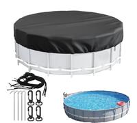 Bâche de piscine ronde | Protection de siphon de ronde | Housse de protection de piscine | Pour extérieur, maison, patio, spa, arrière-cour, jardin, patio, , camping
