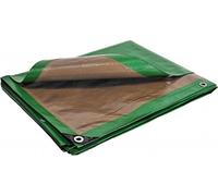 Bâche de protection 10 x 15 m - 150m2 - Bâche d'étanchéité Haute résistance 250g/m2 Oeillets et ourlet periphériques