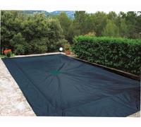 Werkapro Bâche de protection 240 g/m² pour piscine rectangulaire, Gris 6 x 10 m, œillets, écoulement