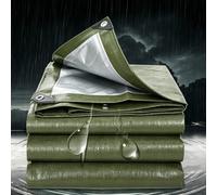 Bâche de Protection 260 x 340 cm Résistante Aux UV, Indéchirable avec Bords Renforcés Bâches Multiusage pour Industrie Piscine et Remorque Camping, Armée Verte