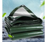 Bâche de Protection avec Oeillets 1.5 x 1.5 m Couverture Textile de La Gamme Premium 200G M², Taille Personnalisable Couverture Étanche pour Jardin, Table, Bois, Armée Verte
