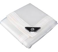 Bâche de protection contre la pluie pour gazebo, film PE transparent, couverture isolante, bordure blanche, 3 m x 3 m