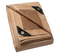 Bâche de protection de 3 m x 3 m, imperméable et résistante aux déchirures, avec œillets de fixation