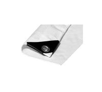 Bâche de protection EDM Blanc - Œillets métal - 90 g/m2 - 5 x 8 m