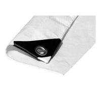 Bâche de protection EDM Blanc - Œillets métal - 90 g/m2 - 5 x 8 m G