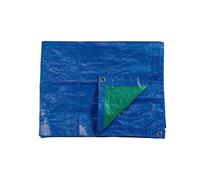 Bâche de protection EDM Bleu/Vert - Œillets métal - 90 g/m2 - 2 x 3 m
