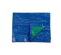 Bâche de protection EDM Bleu/Vert - Œillets métal - 90 g/m2 - 5 x 8 m