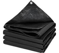 Bâche de Protection Exterieur 2.2 x 2.3 m Bâche Multifonctions 160 G ㎡, Résistante Aux UV, Indéchirable avec Corde pour Balcon, Bac à Sable, Noir