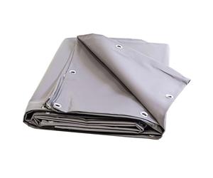Bâche de Protection Grise TECPLAST - XP 640 - Bâche PVC étanche - Résistance Anti-UV - Dimensions au choix