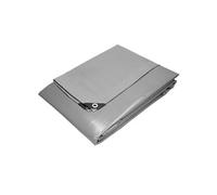 ECD Germany Bâche de Protection Imperméable à l'eau avec Oeillets -1,5x12 m 18m² 260 g/m² -Polyéthylène PE Gris -Résistant à la Moisissure -Couverture Étanche de Jardin Bateau Voiture Piscine Camping