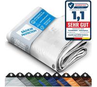Bâche de protection imperméable ultra résistante 140 g/m² Blanc 8 x 14 m
