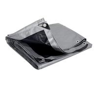 Bâche de Protection PE pour Piscine WOLTU - 4x5m - 280g/m² - Gris+Noir