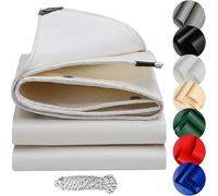 Bâche de protection pour bac à sable Silecomplaza, dimensions 3,2 x 3,5 m, avec œillets, 500 g/m² PVC, imperméable et résistante à la déchirure. Bâche imperméable de qualité supérieure, idéale pour le