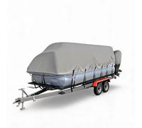Bâche de protection pour bateau de ponton - Bâche pour remorque de bateau de 17 à 20 pieds (environ 5,2 à 6,1 mètres) - Tissu Oxford imperméable - Protection contre les UV et les intempéries - Résista