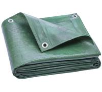 Bâche de protection pour l'extérieur - Bâche en PE imperméable - Résistante à la déchirure - 90 g/m² - 6 x 8 m - Vert
