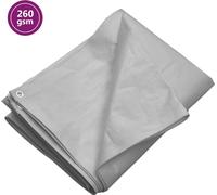 Bâche de protection pour meubles 260 g/m² 8x10 m Gris HDPE - Bâches & films de protection 151511