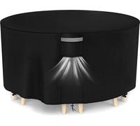 Bâche de protection pour meubles de jardin Rond Ø250x104cm Étanche à l'hiver Protection UV