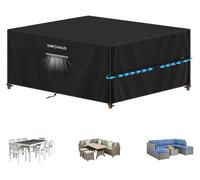 Bâche de protection pour mobilier de jardin, dimensions 280x210x90 cm, tissu Oxford 420D, imperméable, avec ouvertures de ventilation