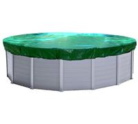 Bâche de protection pour piscine, forme ronde, diamètre 420 cm - Bâche d'hivernage, 200 g/m² - Polyéthylène aluminium - Vert