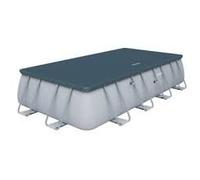 Bâche de protection pour piscine rectangulaire en PVC lourd renforcée pour piscines rectangulaires bestway mesure 732 x 366 x 132 cm