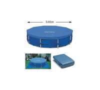 Intex Pools Bâche pour piscine ronde Frame Pool Ø 366 cm 28031 – PVC, rabat 25 cm, bleu